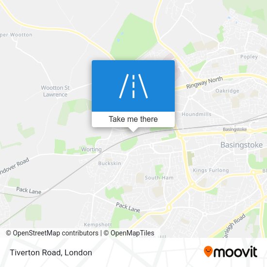 Tiverton Road map