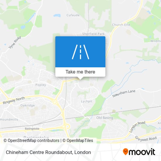 Chineham Centre Roundabout map