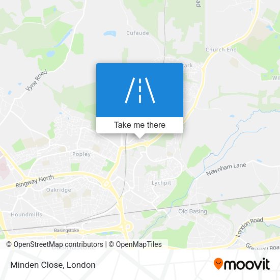 Minden Close map