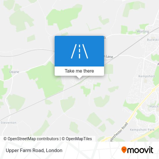 Upper Farm Road map