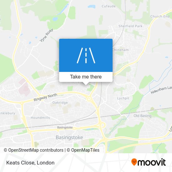 Keats Close map