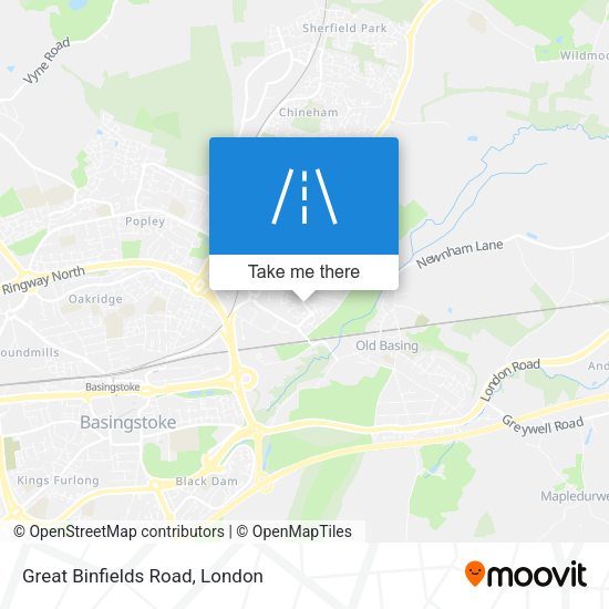 Great Binfields Road map
