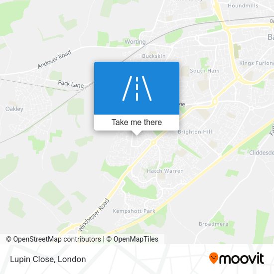 Lupin Close map