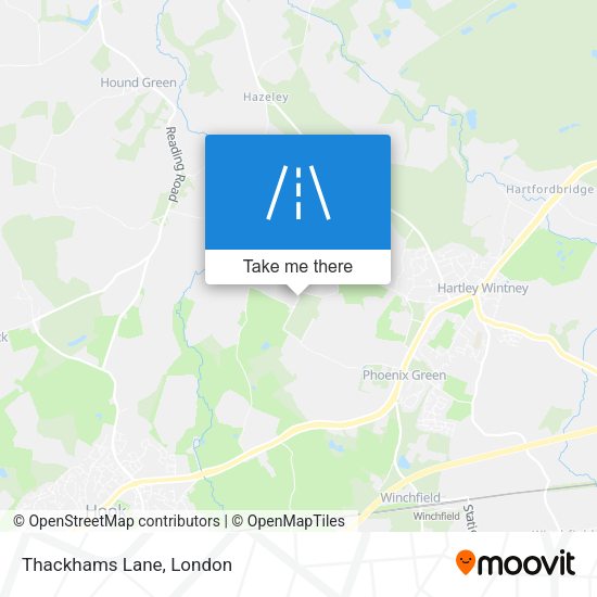Thackhams Lane map