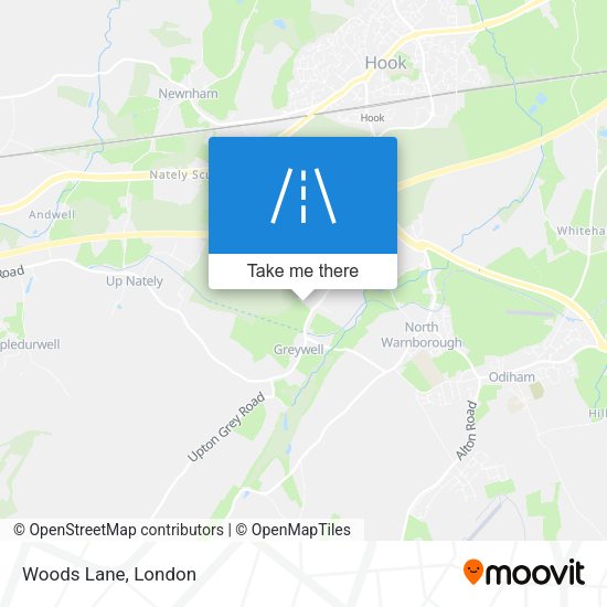 Woods Lane map