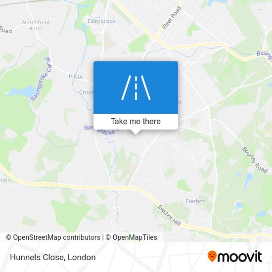 Hunnels Close map