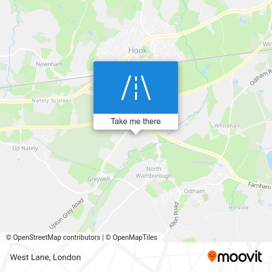West Lane map