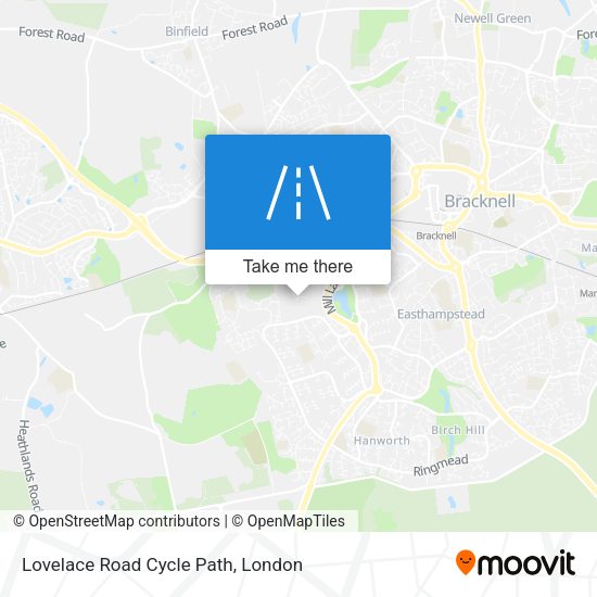 Lovelace Road Cycle Path map
