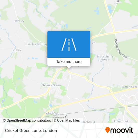 Cricket Green Lane map