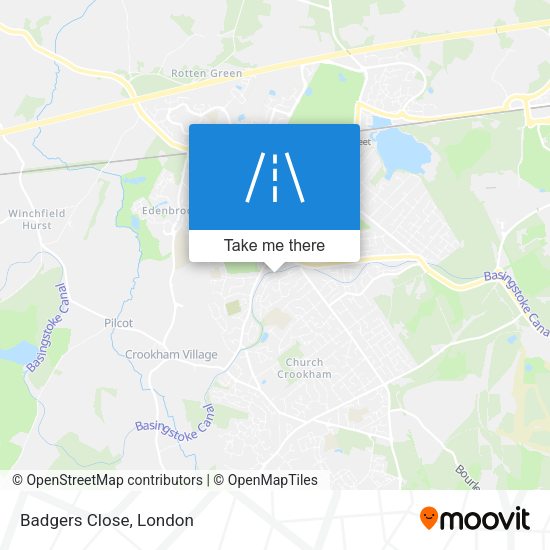 Badgers Close map