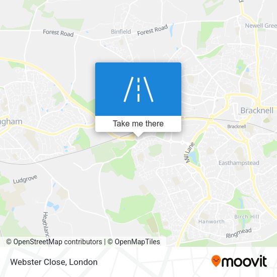 Webster Close map
