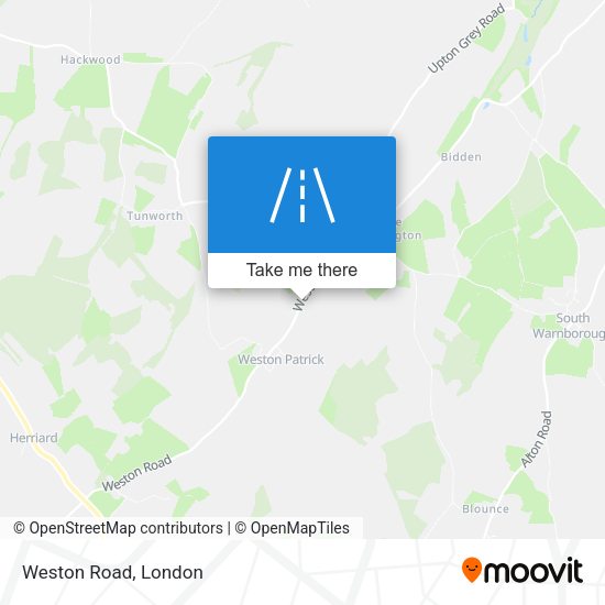 Weston Road map