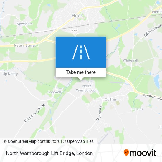 North Warnborough Lift Bridge map