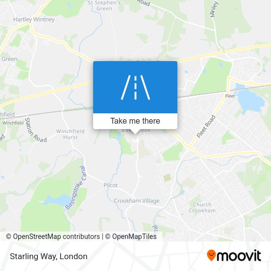 Starling Way map