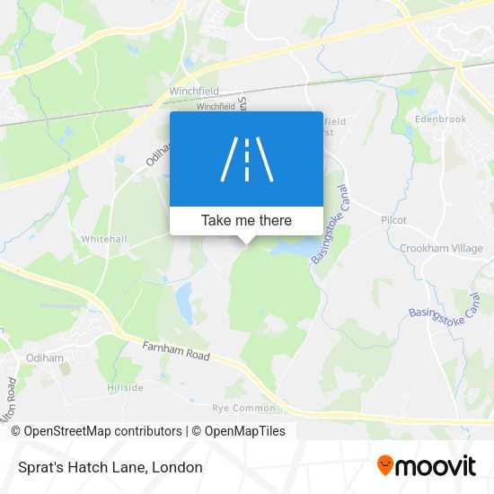 Sprat's Hatch Lane map
