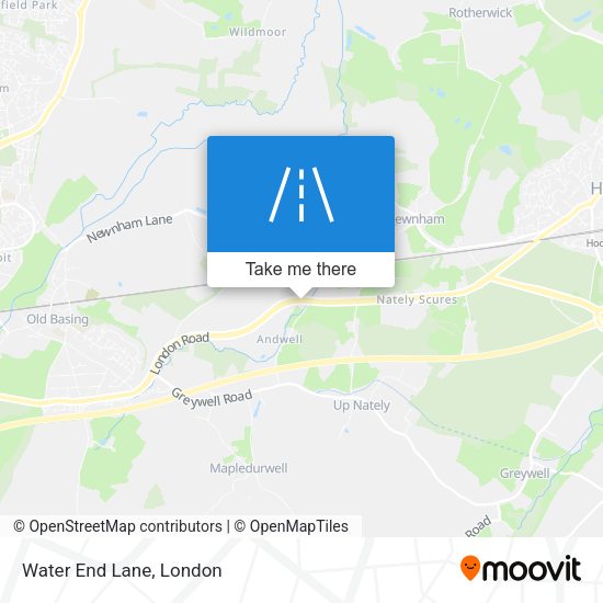 Water End Lane map