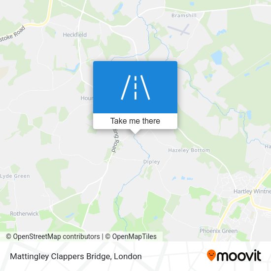 Mattingley Clappers Bridge map