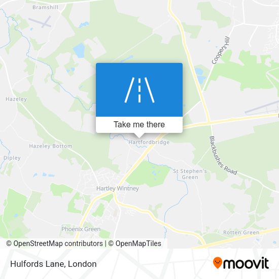Hulfords Lane map