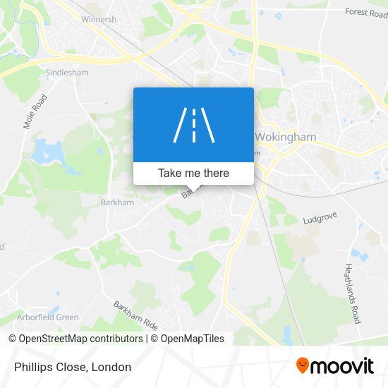 Phillips Close map