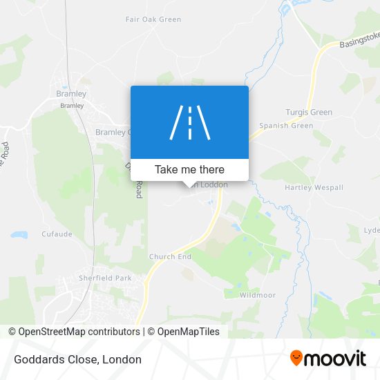Goddards Close map