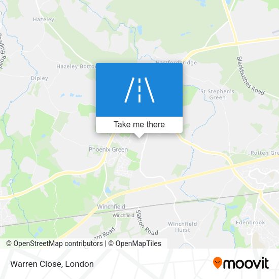 Warren Close map