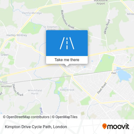 Kimpton Drive Cycle Path map