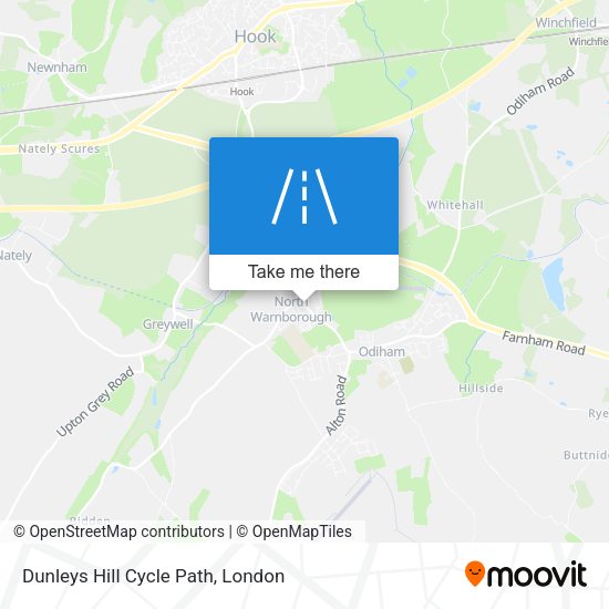 Dunleys Hill Cycle Path map