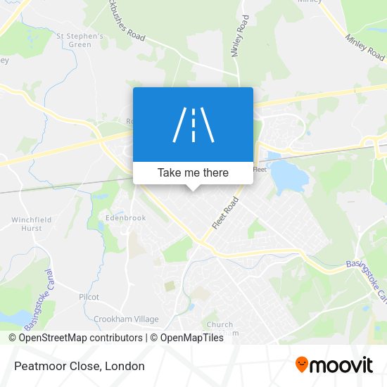 Peatmoor Close map