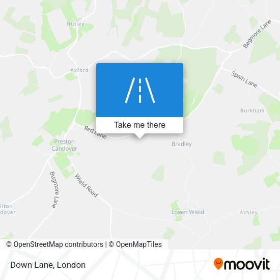 Down Lane map