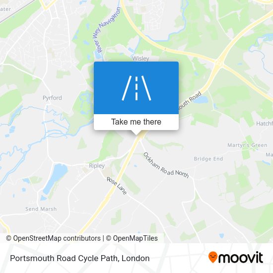 Portsmouth Road Cycle Path map