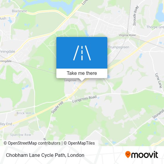 Chobham Lane Cycle Path map
