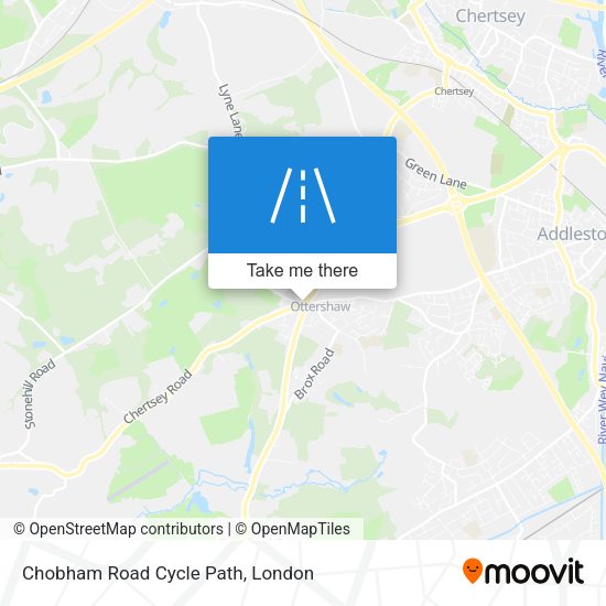 Chobham Road Cycle Path map