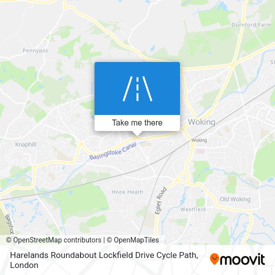 Harelands Roundabout Lockfield Drive Cycle Path map