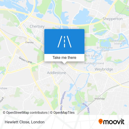Hewlett Close map