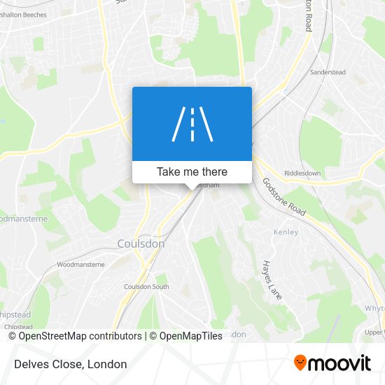 Delves Close map