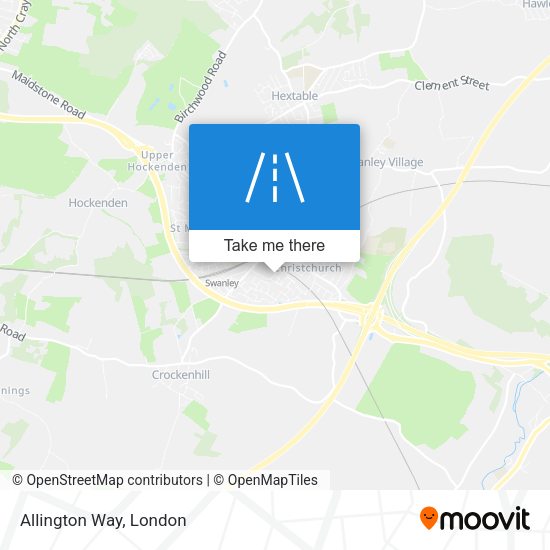 Allington Way map