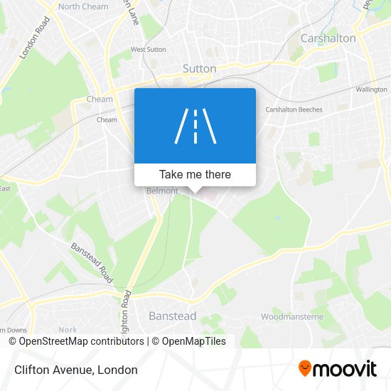 Clifton Avenue map