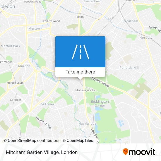 Mitcham Garden Village map