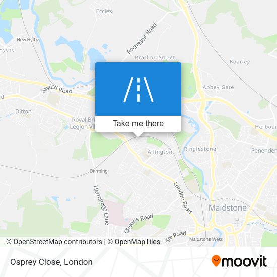 Osprey Close map