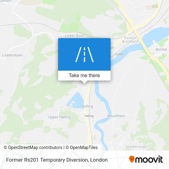Former Rs201 Temporary Diversion map