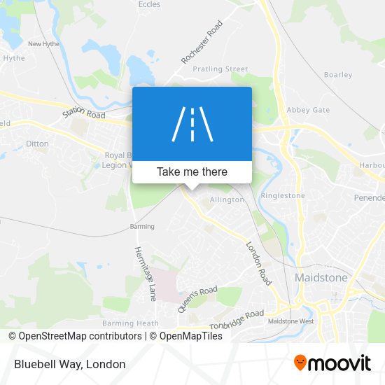 Bluebell Way map