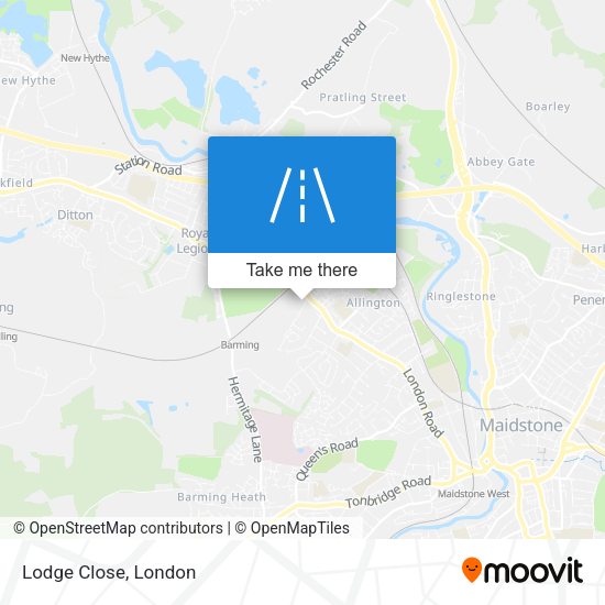 Lodge Close map