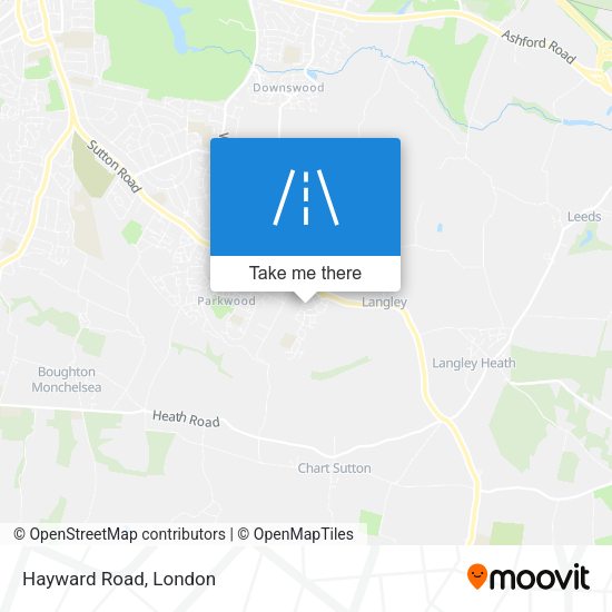 Hayward Road map