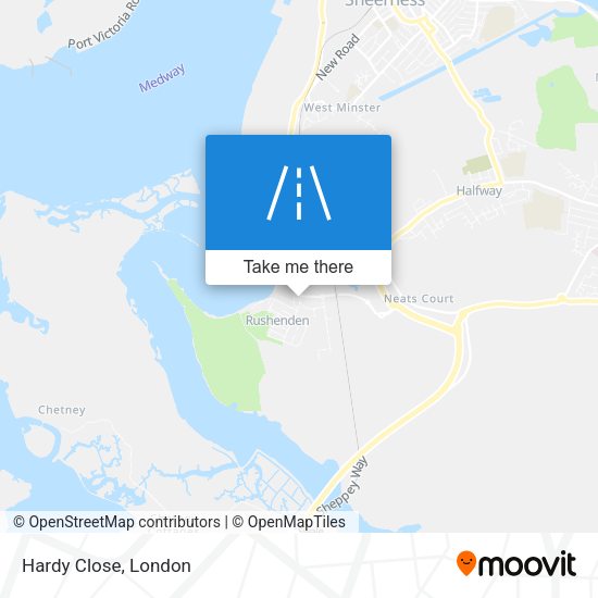 Hardy Close map