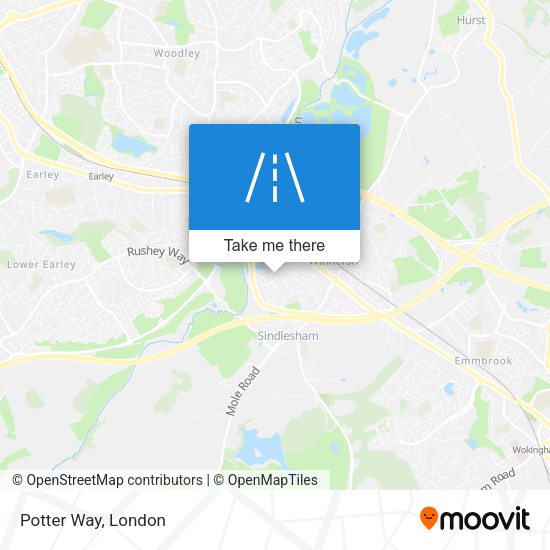 Potter Way map