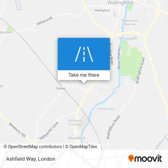 Ashfield Way map