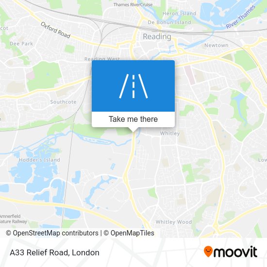 A33 Relief Road map