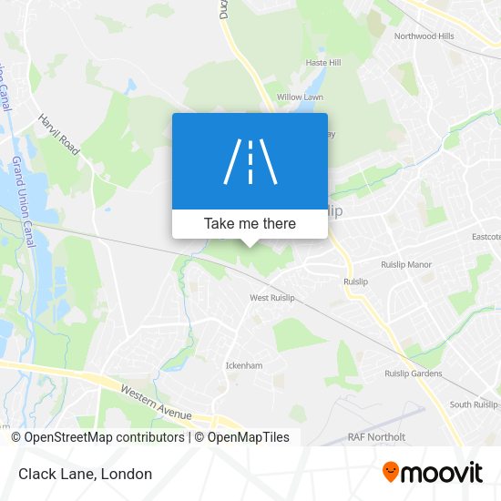 Clack Lane map