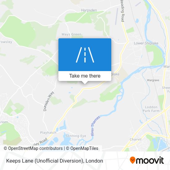 Keeps Lane (Unofficial Diversion) map