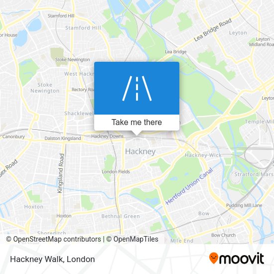 Hackney Walk map